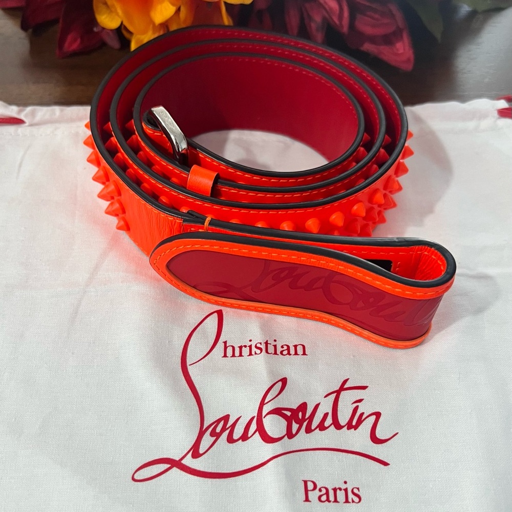 Authentic Christian Louboutin Loubi Spike Belt - EUC
